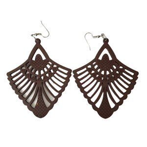 Bohemian Wooden Drop Lightweight Dangle Earrings